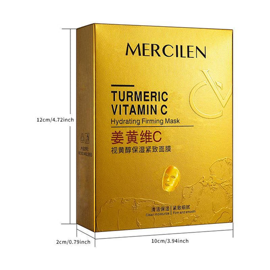 Turmeric Vitamin C Retinol Moisturizing Face Mask, 3 Boxes(30Pcs) Deep Cleansing Face Masks, Hydrating and Firming Facial Mask Suitable for All Skin Types