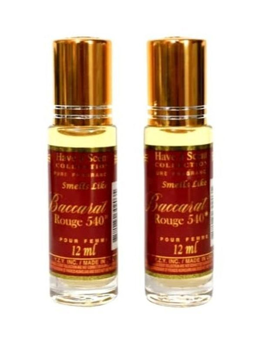 Oil Perfume Baccarat Rouge 540 Parfum 12Ml – Set of 2 Bottles, Luxurious Long-Lasting Fragrance