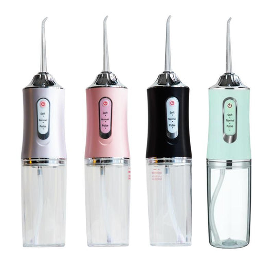 Electric Water Flosser Cordless for Teeth 3 Modes 4 Jet Tips Powerful Cleaning and Flossing Water Dental Portable Floss Irrigator Oral Water Flossed Rechargeable for Family and Travel,Gift Rechargeable Portable