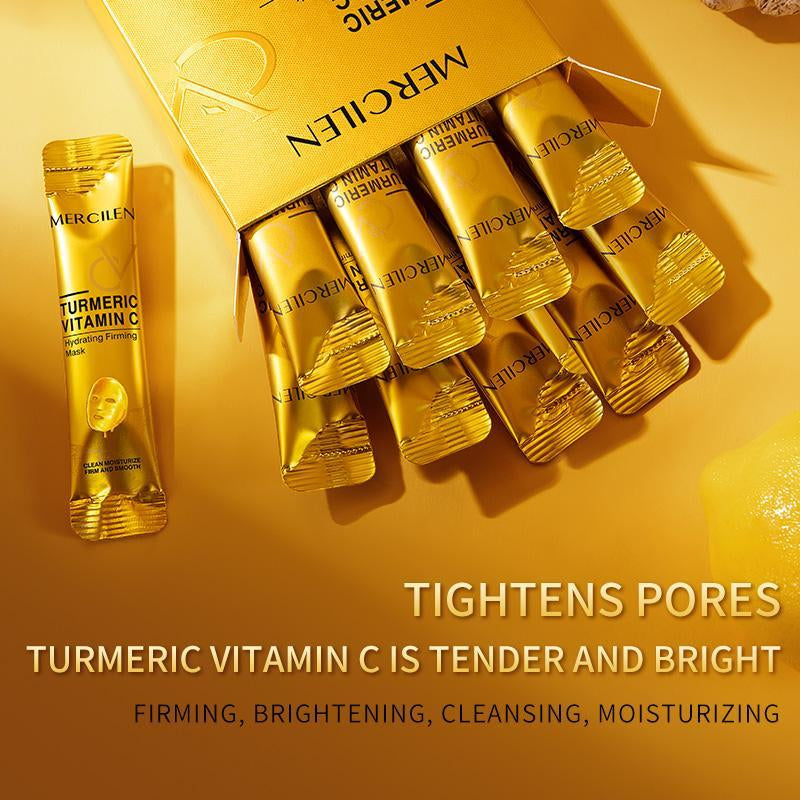 Turmeric Vitamin C Retinol Moisturizing Face Mask, 3 Boxes(30Pcs) Deep Cleansing Face Masks, Hydrating and Firming Facial Mask Suitable for All Skin Types