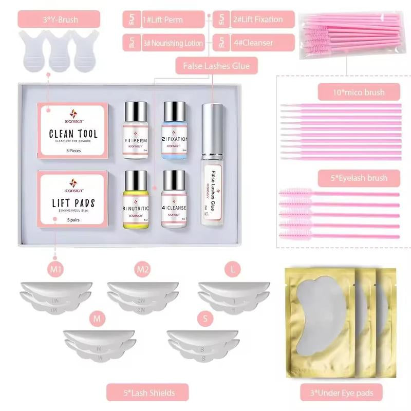 Professional Eyelash Perming Kit, Long-Lasting Lash Lift Kit, Nature Curling Eyelash Makeup Prodcuct, Perfect Birthday Gift for Women, Summer Essentials, Makeup Sets