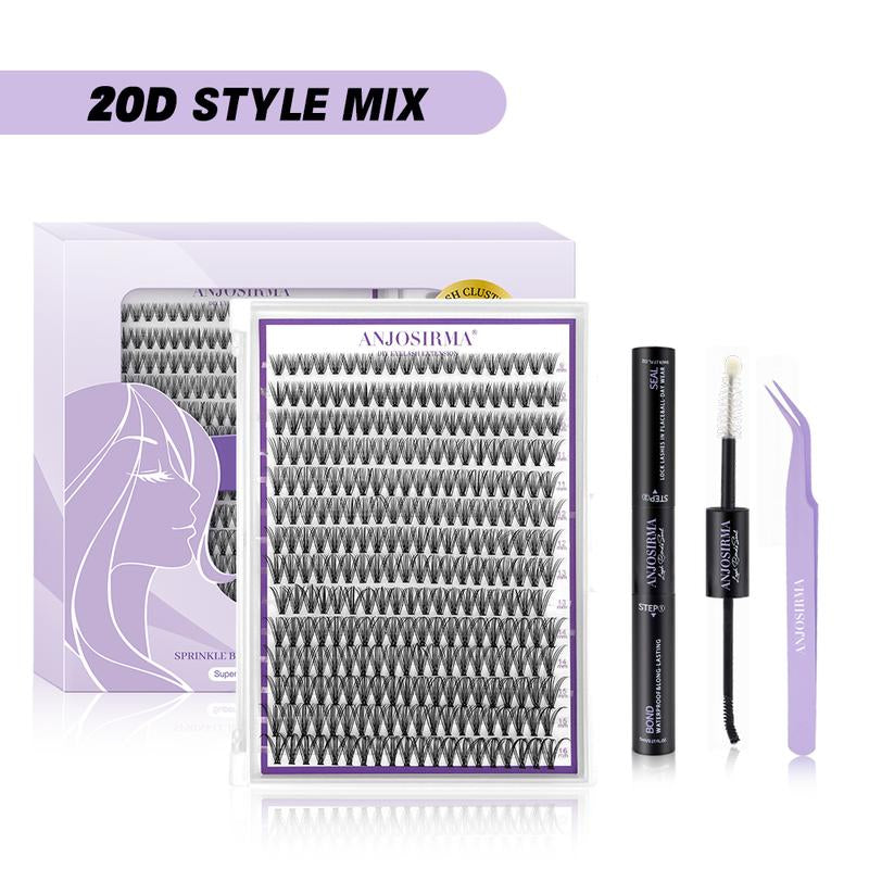 Lash Extension Kit DIY 280Pcs Lash Clusters Eyelash Extension Kit, 9-16Mm 30D 40D Individual Lashes Kit with Lash Bond and Seal, Lash Tweezers