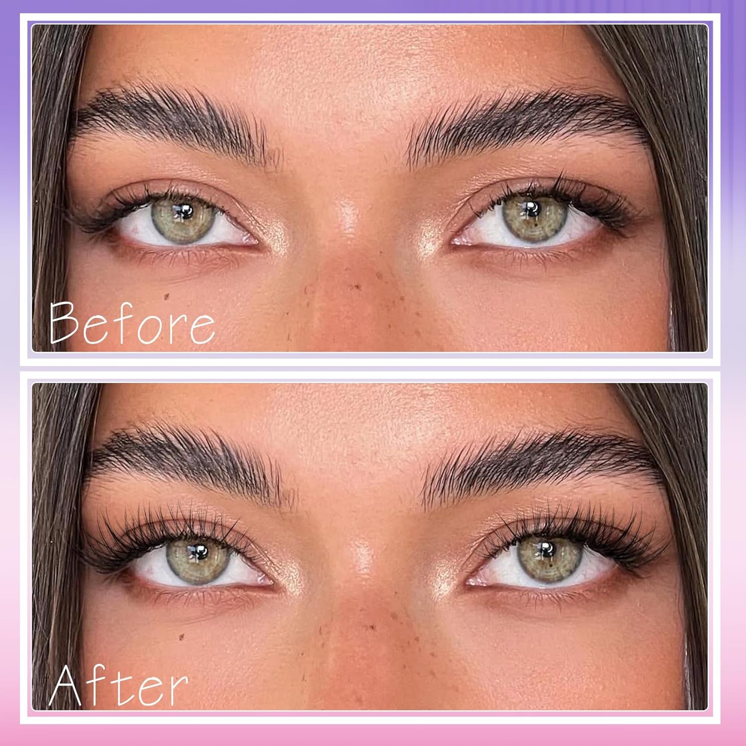 Lash Clusters Kit Natural Eyelash Extension Kit Wispy Lash Extension Kit Soft Cluster Eyelash Extensions Individual Lashes Kit DIY Eyelash Clusters Kit with Bond and Seal and Tweezers