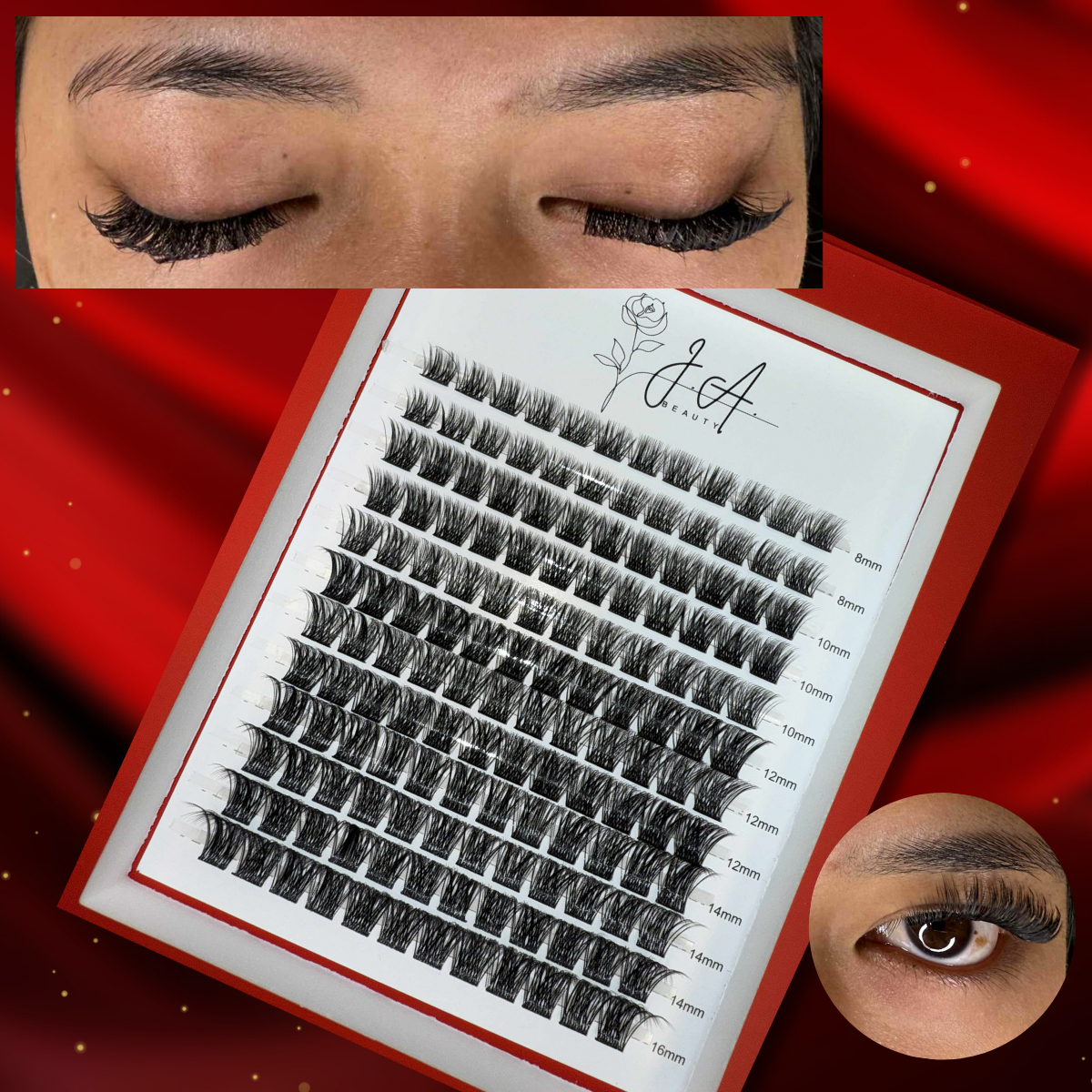 JA Beauty Natural Glam Cluster Lash Kit