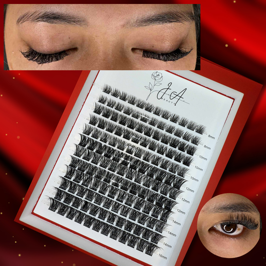 JA Beauty Natural Glam Cluster Lash Kit