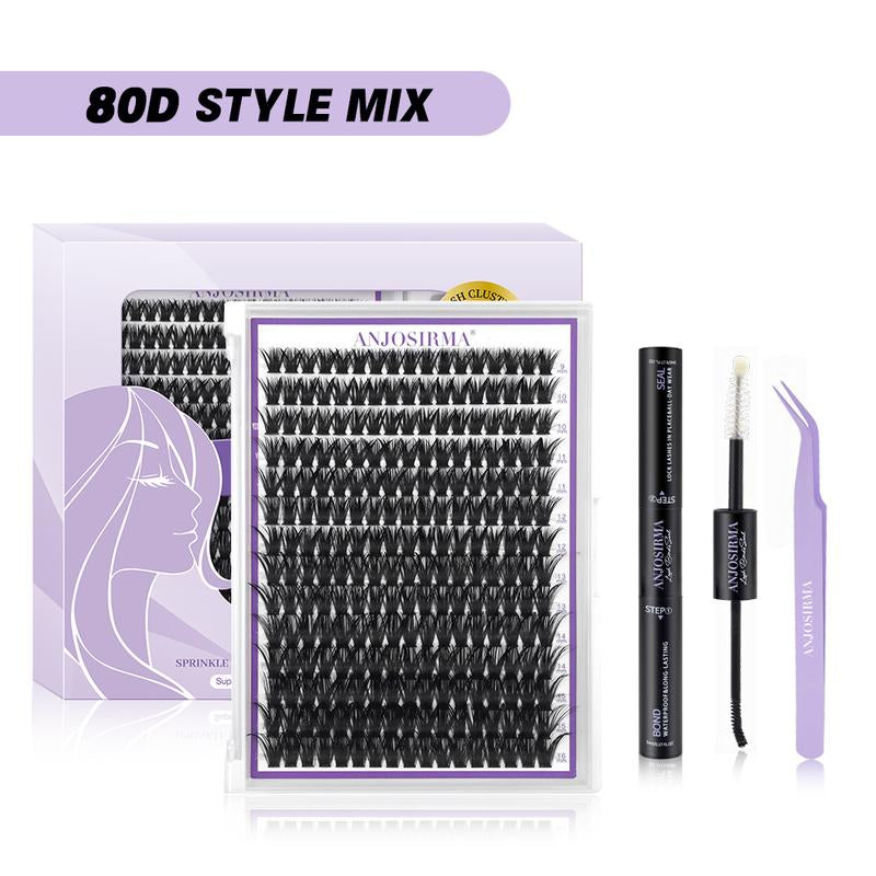 Lash Extension Kit DIY 280Pcs Lash Clusters Eyelash Extension Kit, 9-16Mm 30D 40D Individual Lashes Kit with Lash Bond and Seal, Lash Tweezers