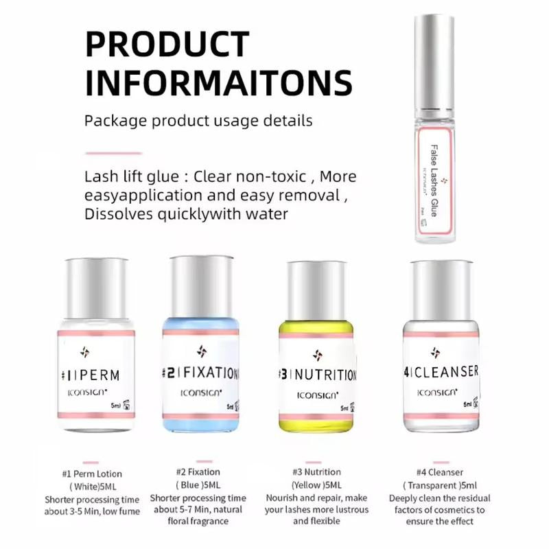 Professional Eyelash Perming Kit, Long-Lasting Lash Lift Kit, Nature Curling Eyelash Makeup Prodcuct, Perfect Birthday Gift for Women, Summer Essentials, Makeup Sets