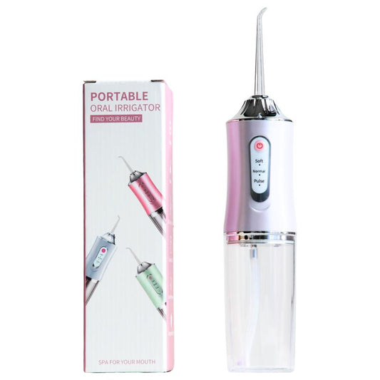 Electric Water Flosser Cordless for Teeth 3 Modes 4 Jet Tips Powerful Cleaning and Flossing Water Dental Portable Floss Irrigator Oral Water Flossed Rechargeable for Family and Travel,Gift Rechargeable Portable