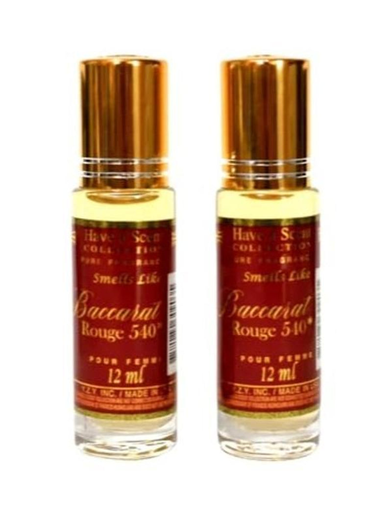 Oil Perfume Baccarat Rouge 540 Parfum 12Ml – Set of 2 Bottles, Luxurious Long-Lasting Fragrance