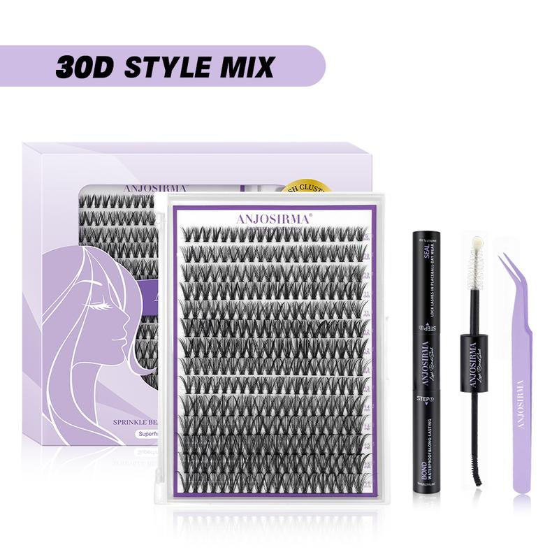 Lash Extension Kit DIY 280Pcs Lash Clusters Eyelash Extension Kit, 9-16Mm 30D 40D Individual Lashes Kit with Lash Bond and Seal, Lash Tweezers