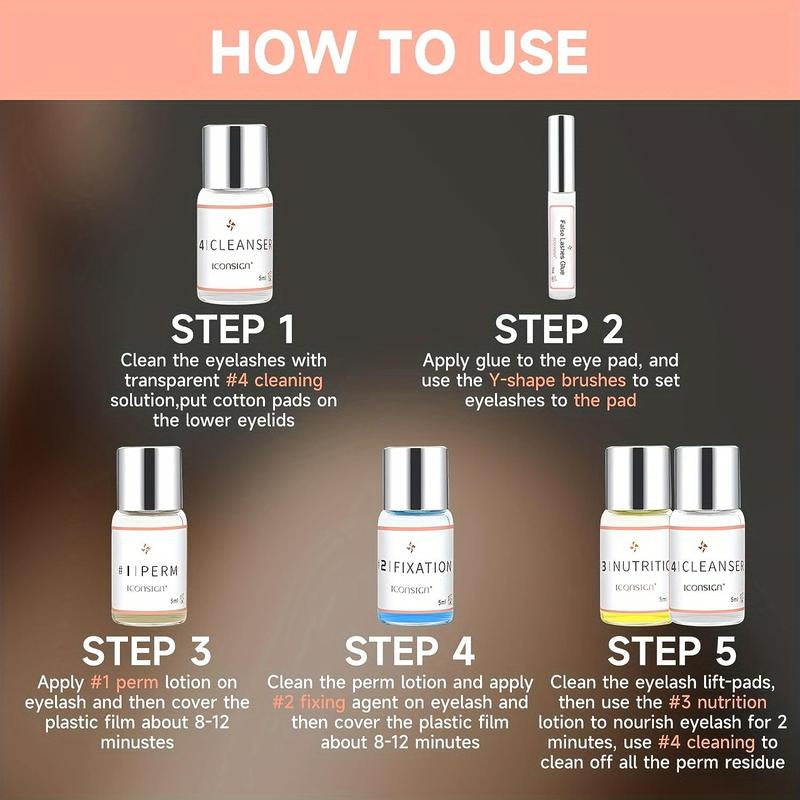 Professional Eyelash Perming Kit, Long-Lasting Lash Lift Kit, Nature Curling Eyelash Makeup Prodcuct, Perfect Birthday Gift for Women, Summer Essentials, Makeup Sets